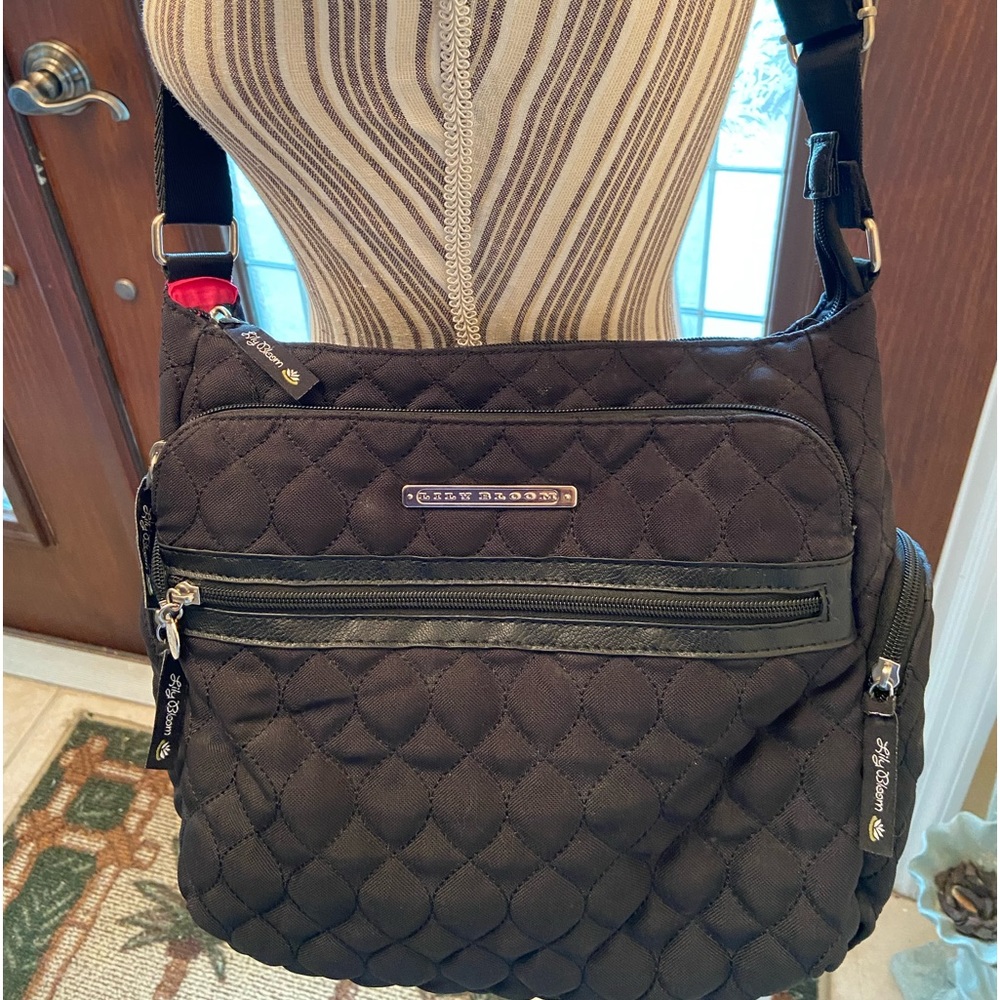 Lily Bloom Black Quility Crossbody Bag - Picture 16 of 16
